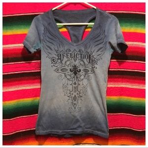 Affliction racer back tee